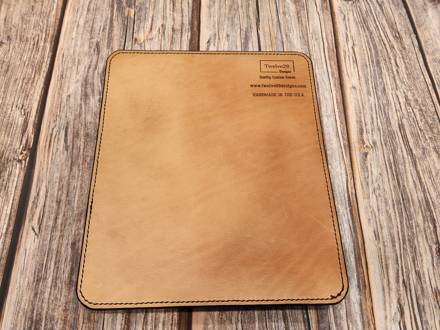 Full-Grain American Leather Mouse Pad With Built-in Anti-Fatigue Rest | Handmade in the USA