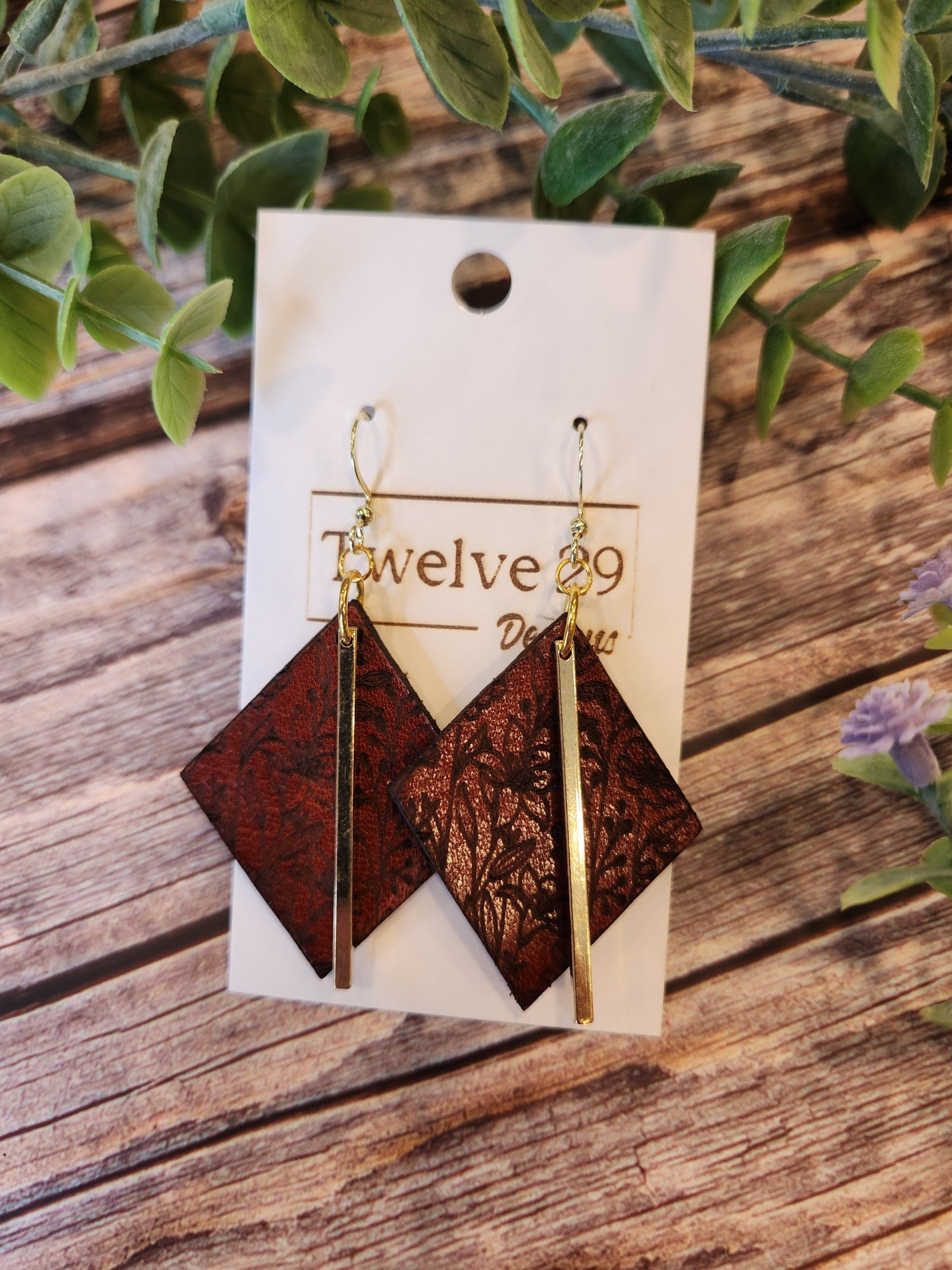 Leather + Mixed Metal Earrings