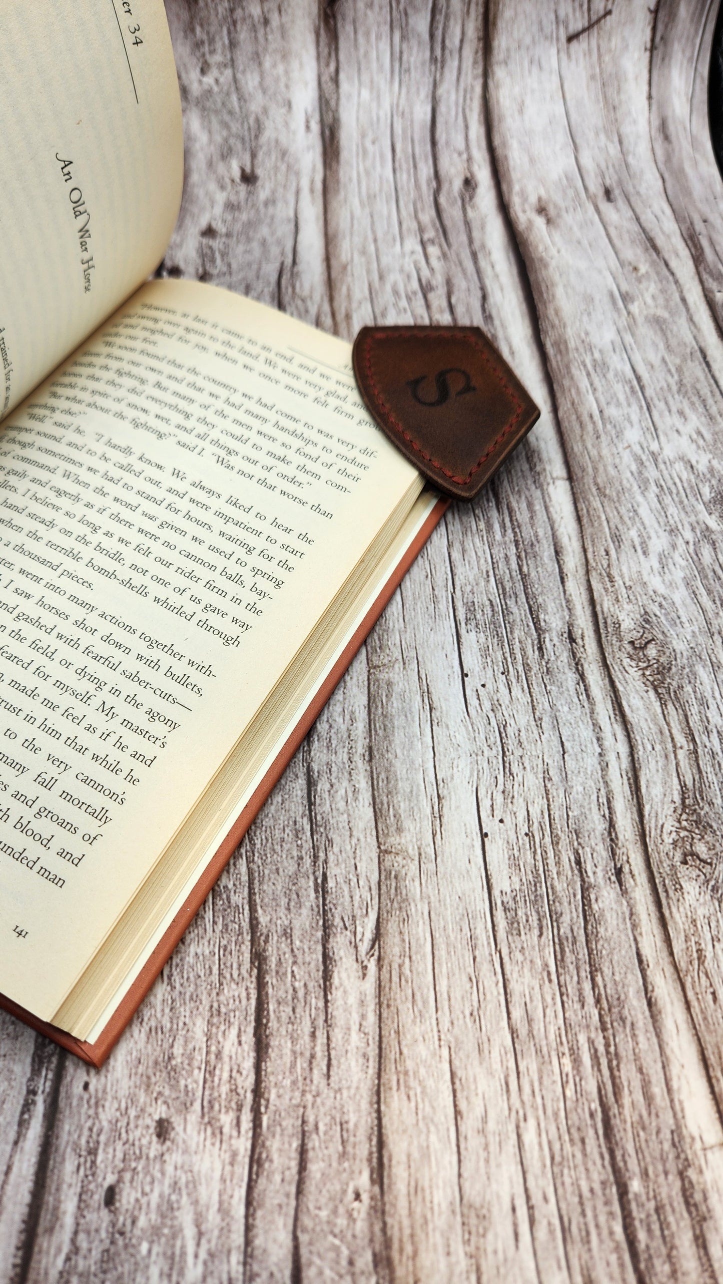 Leather Corner Bookmark Custom Engraved