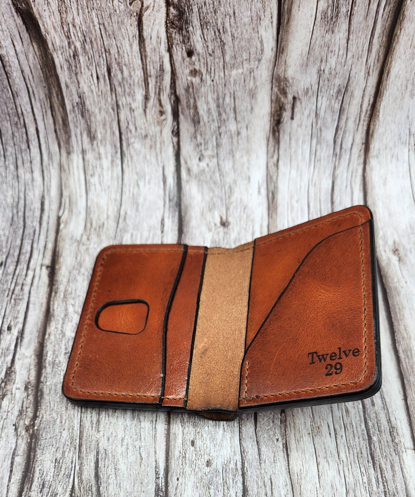 Minimalist Leather Bifold Wallet – Handmade Full Grain Leather Billfold