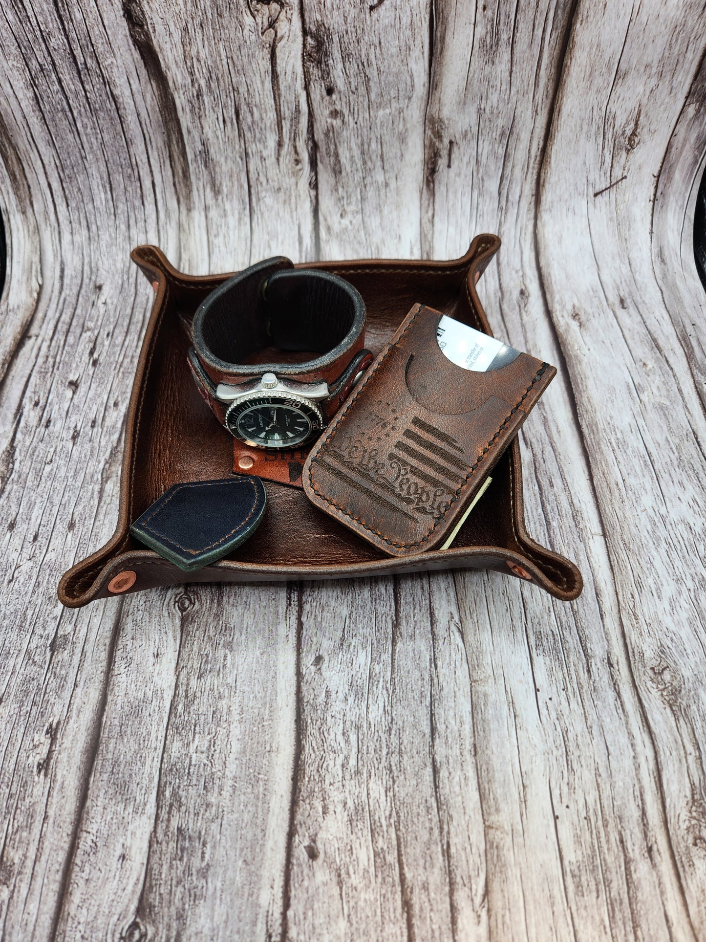 Custom Leather Valet Tray
