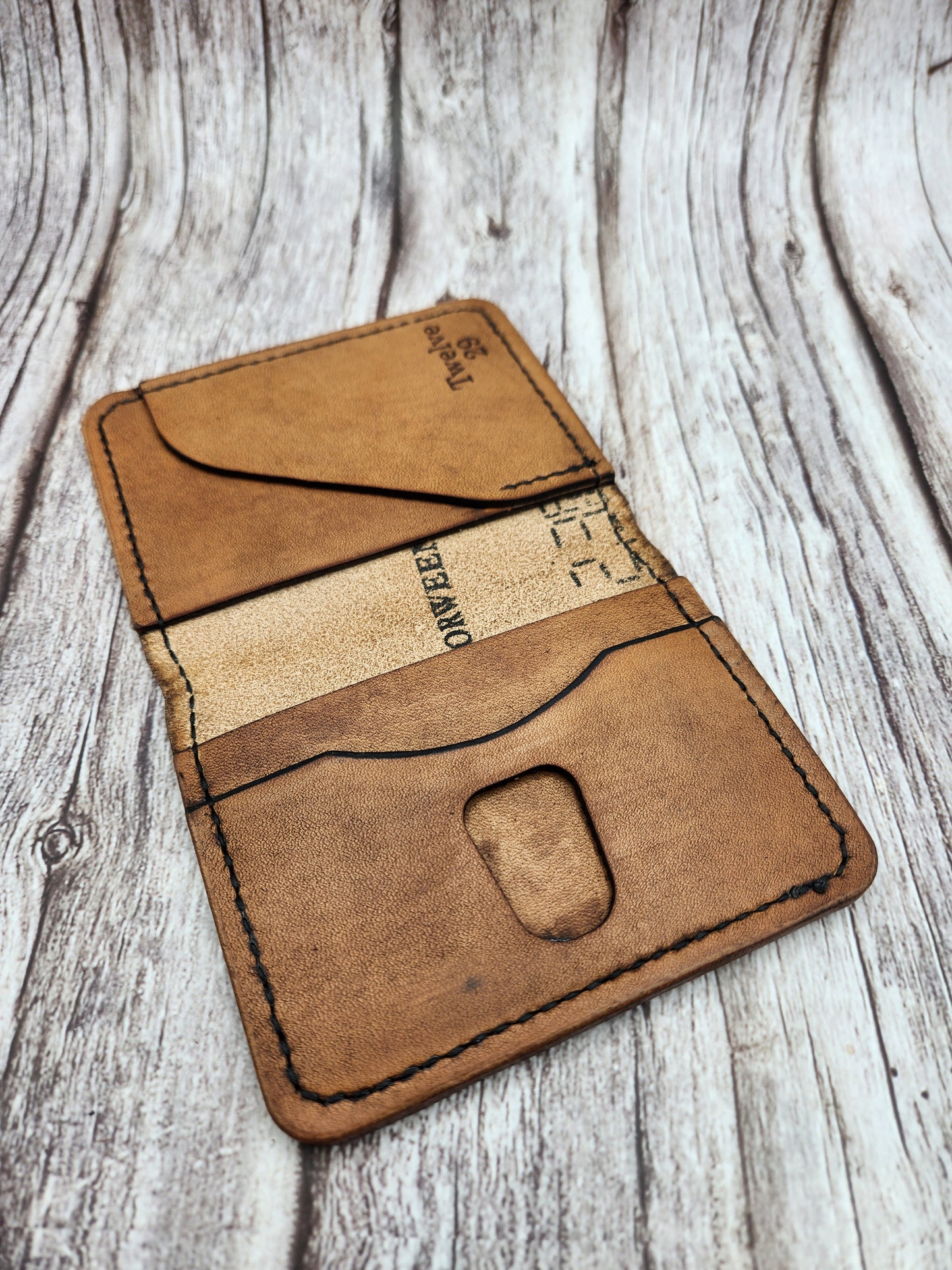 Handmade Full-Grain American Leather Wallet | Personalized Laser Engraving Options And Patriotic Designs | Handmade in the USA