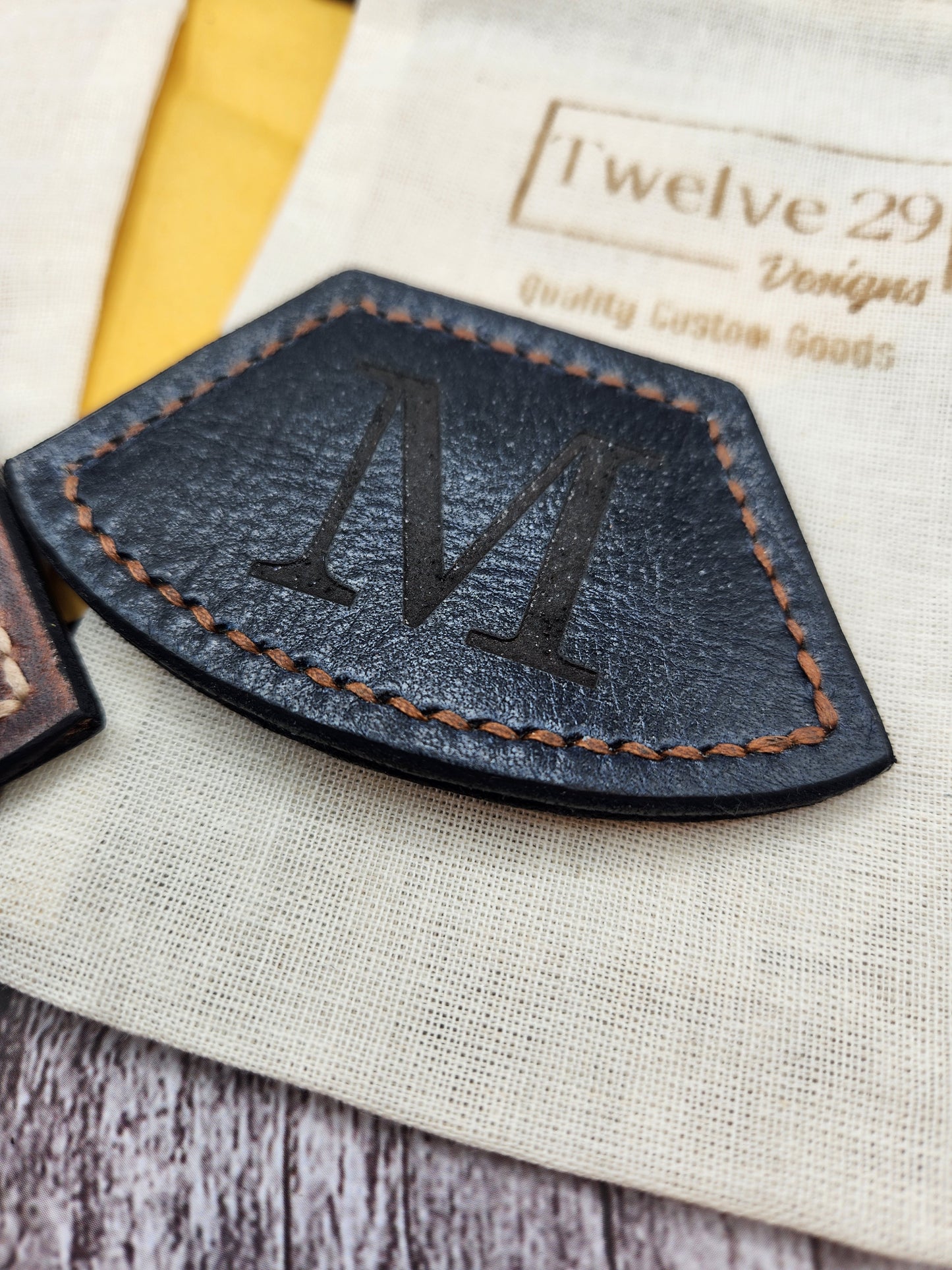 Leather Corner Bookmark Custom Engraved
