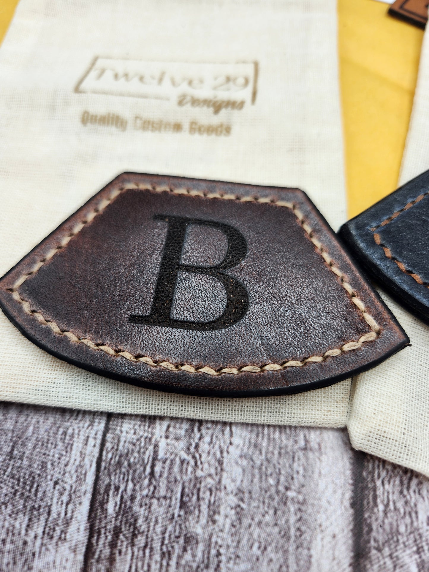 Leather Corner Bookmark Custom Engraved