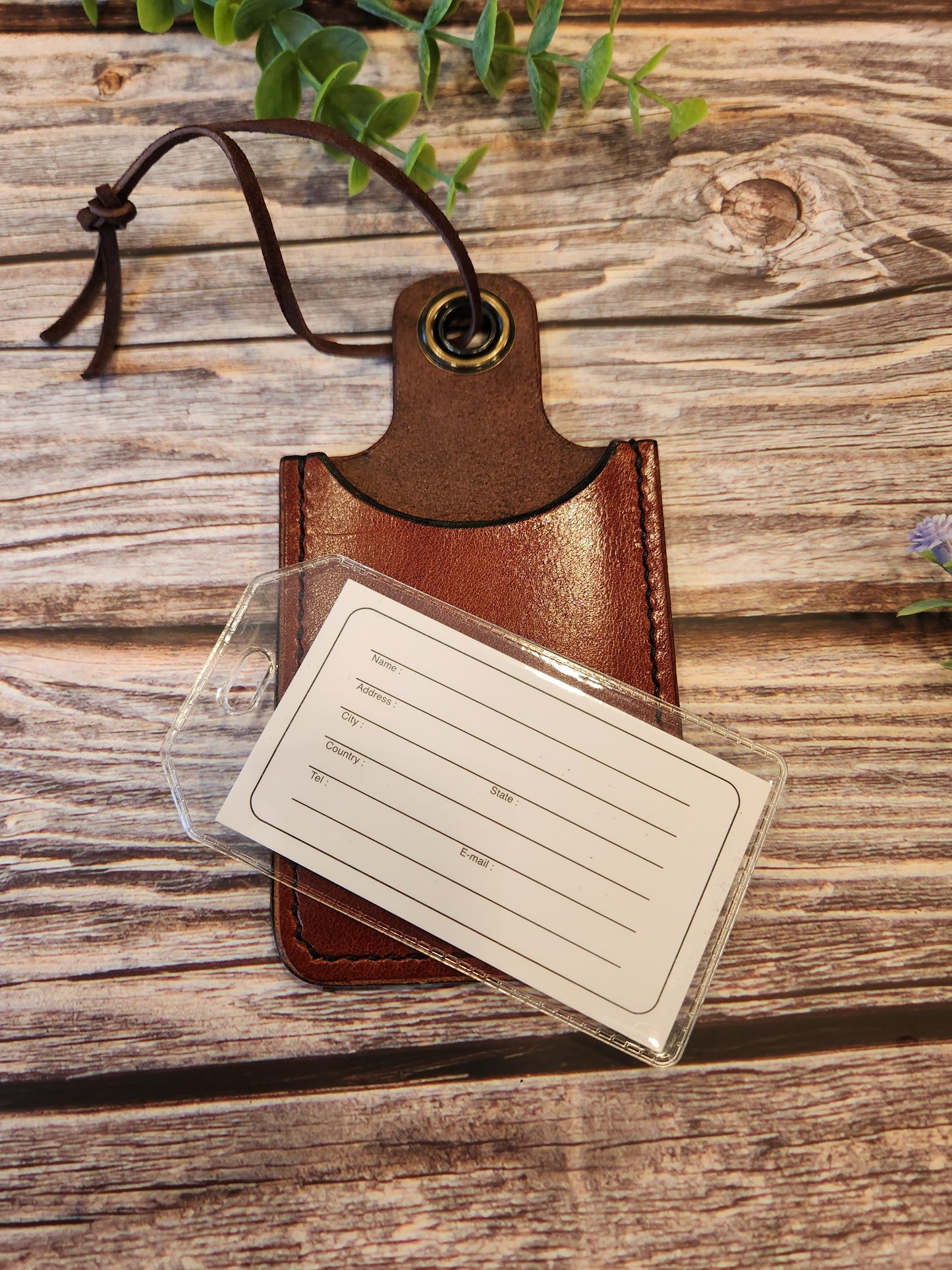 Full Grain Leather Luggage Tags