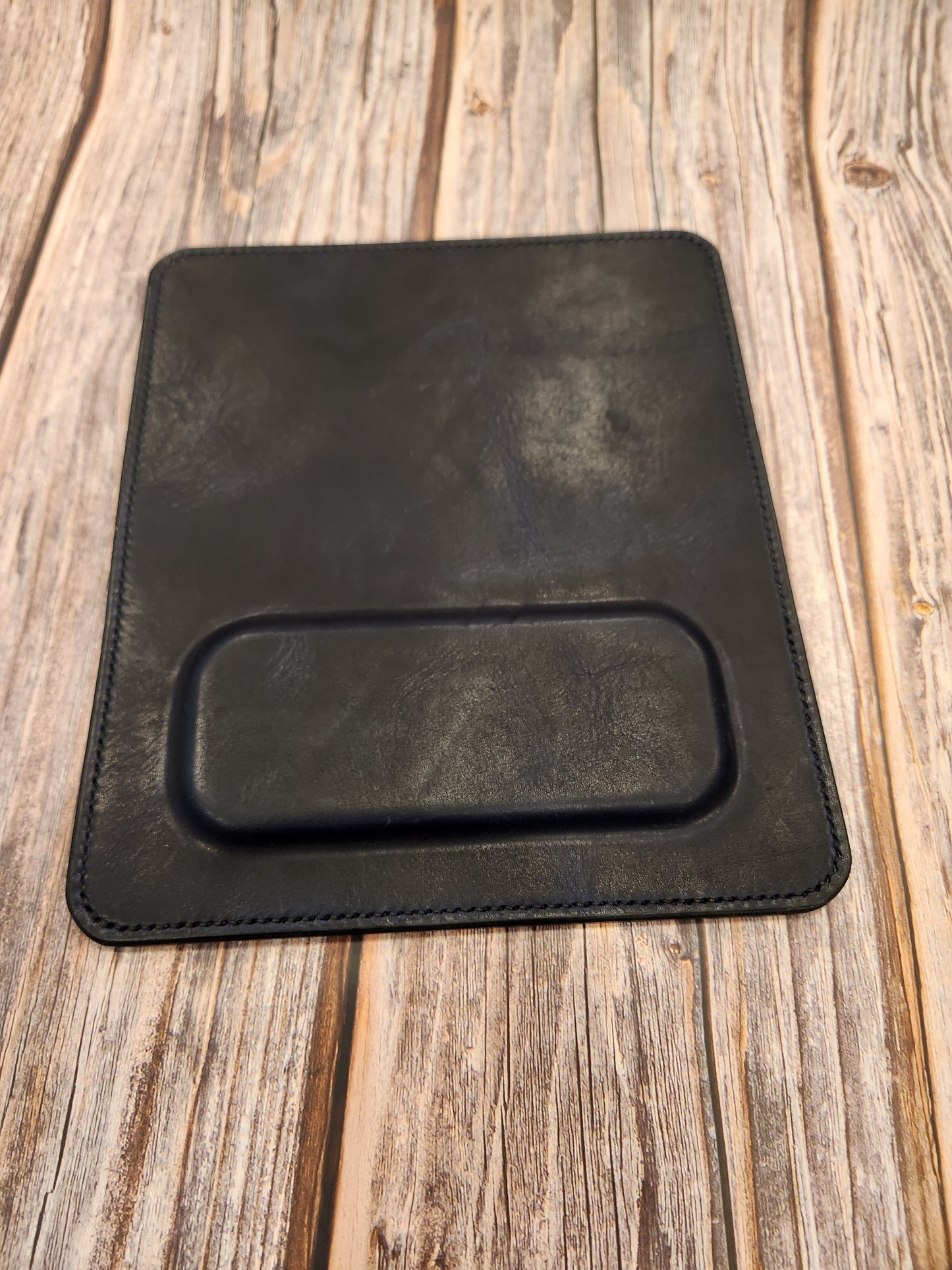 Full-Grain American Leather, Keyboard Mat with Wrist Support + Matching Mouse Pad Set | Handmade in the USA
