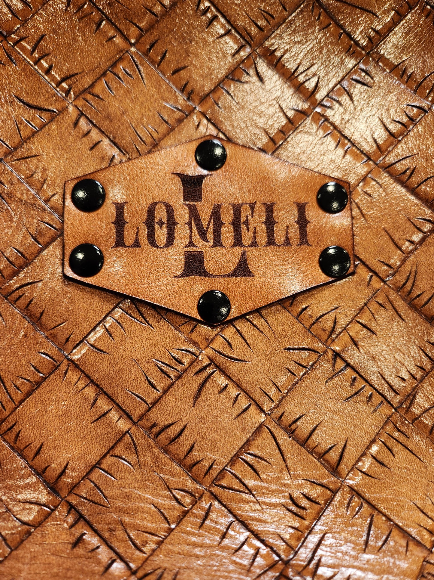 Hand-Tooled, Full-Grain American Leather Valet Tray With Custom Copper Rivets – Personalized Catchall | Handmade in the USA