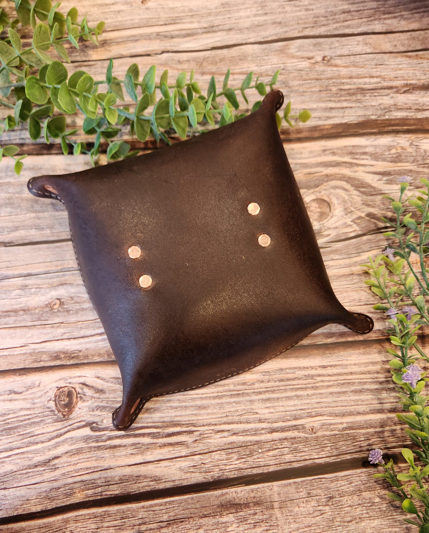 Custom Leather Valet Tray