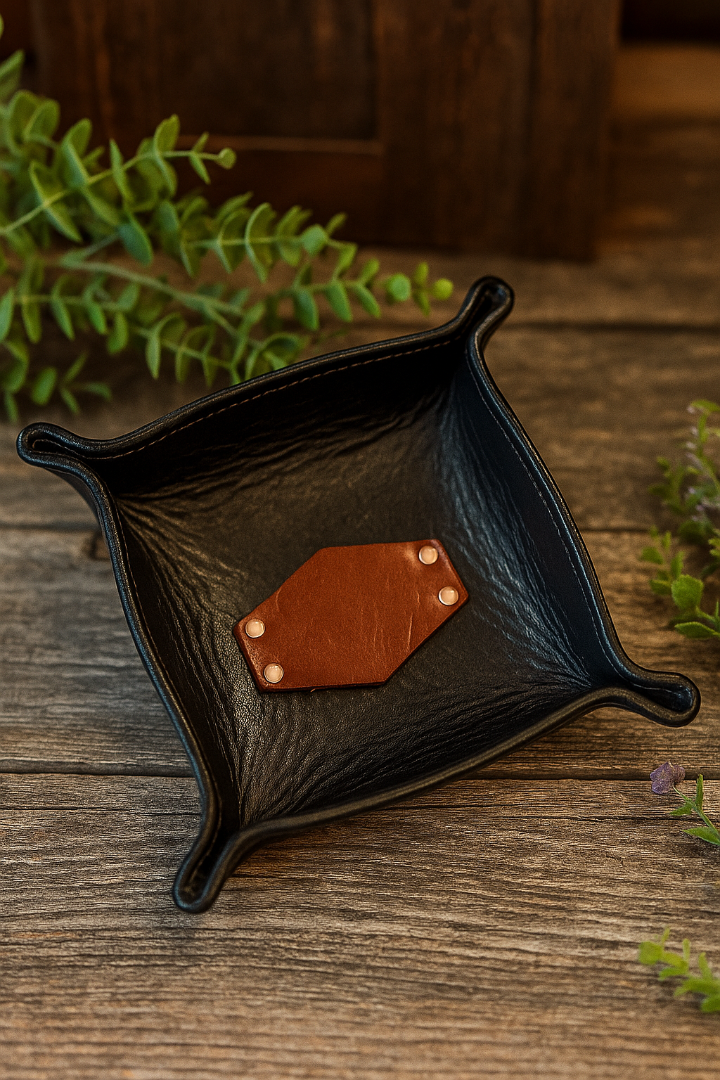 Custom Leather Valet Tray