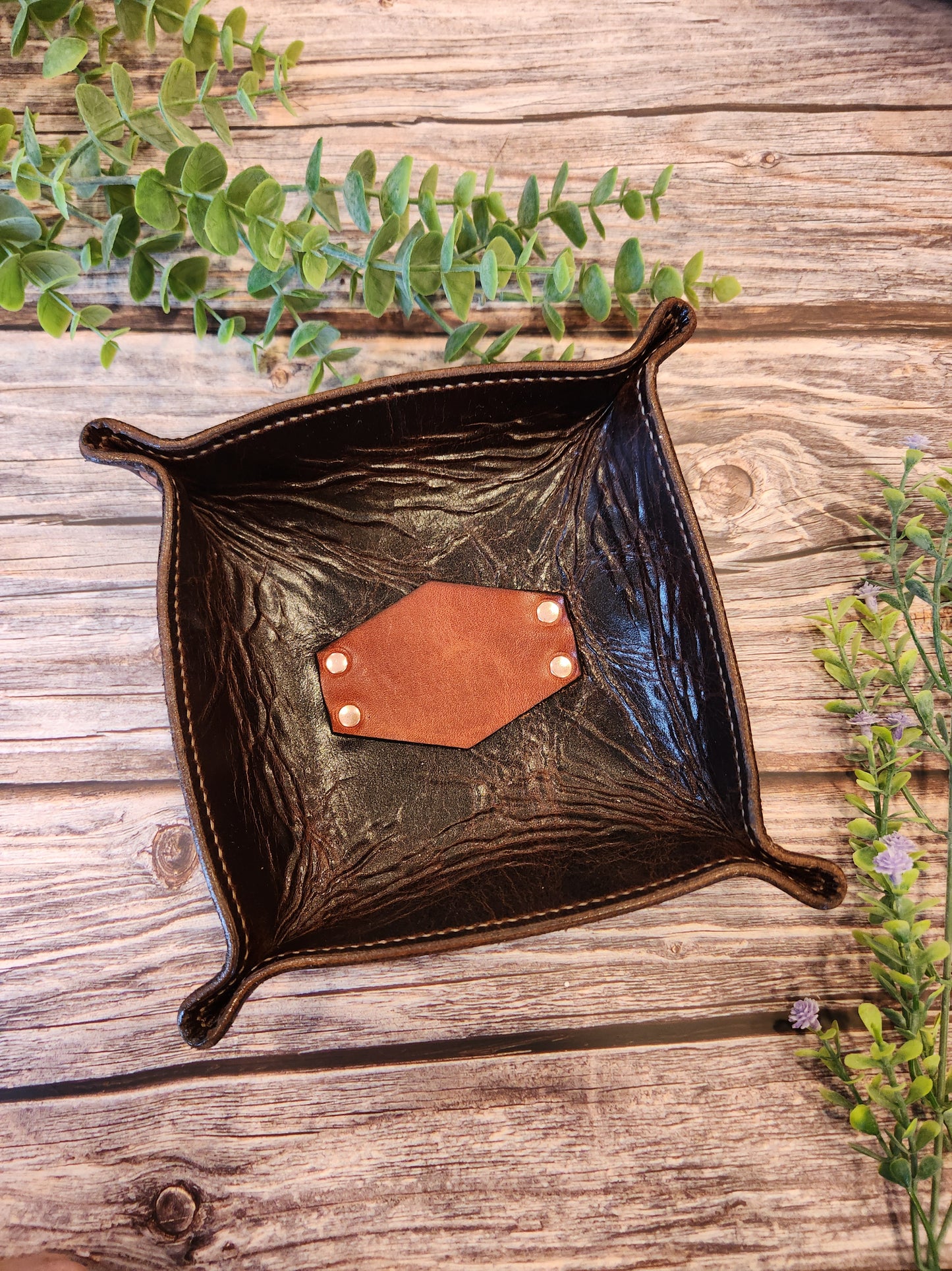 Custom Leather Valet Tray